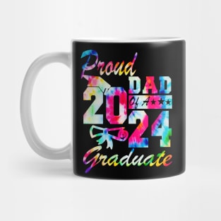 Tie Dye Proud Dad of a 2024 Graduate Class of 2024 Senior Mug